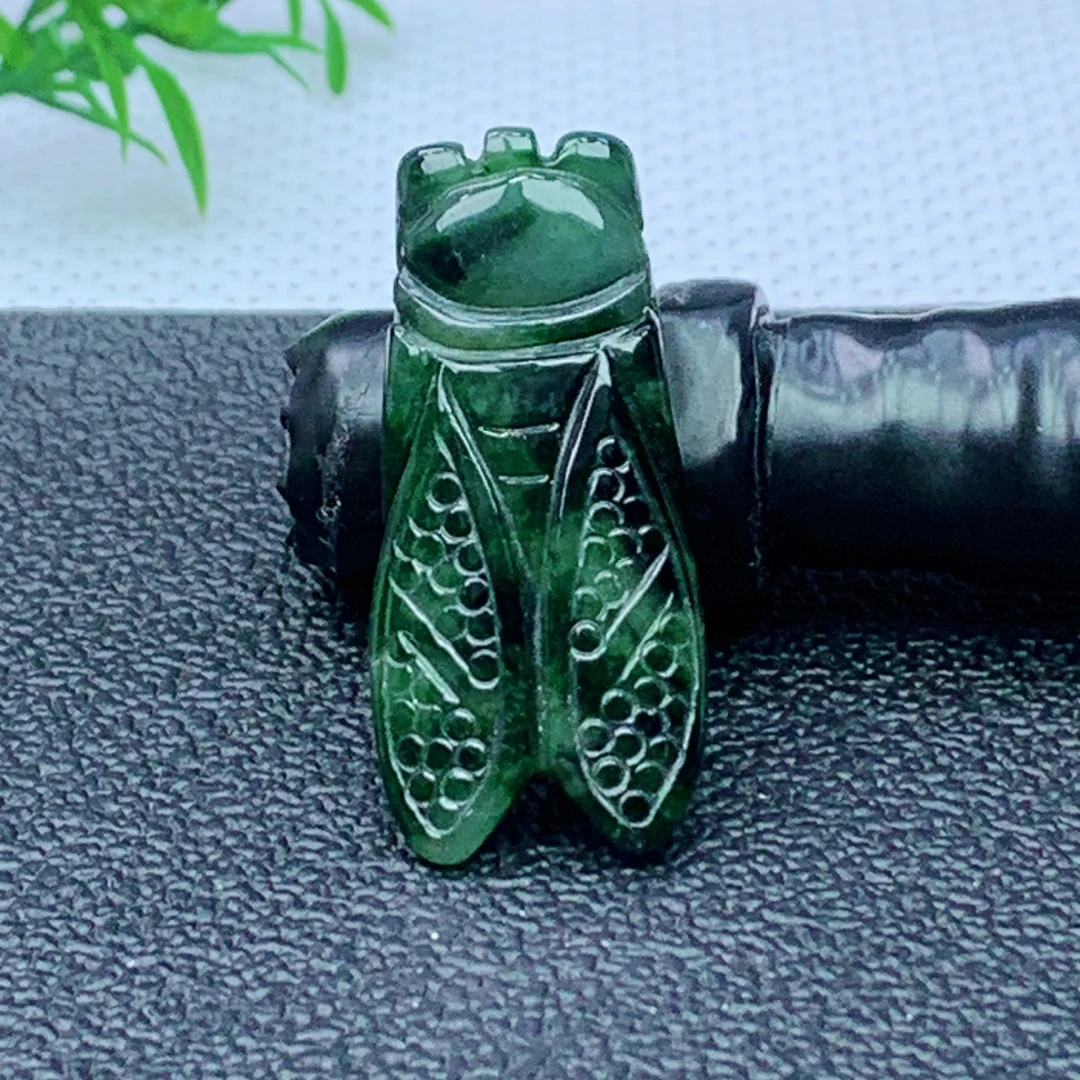 缅甸天然A货翡翠  满色一鸣惊人吊坠