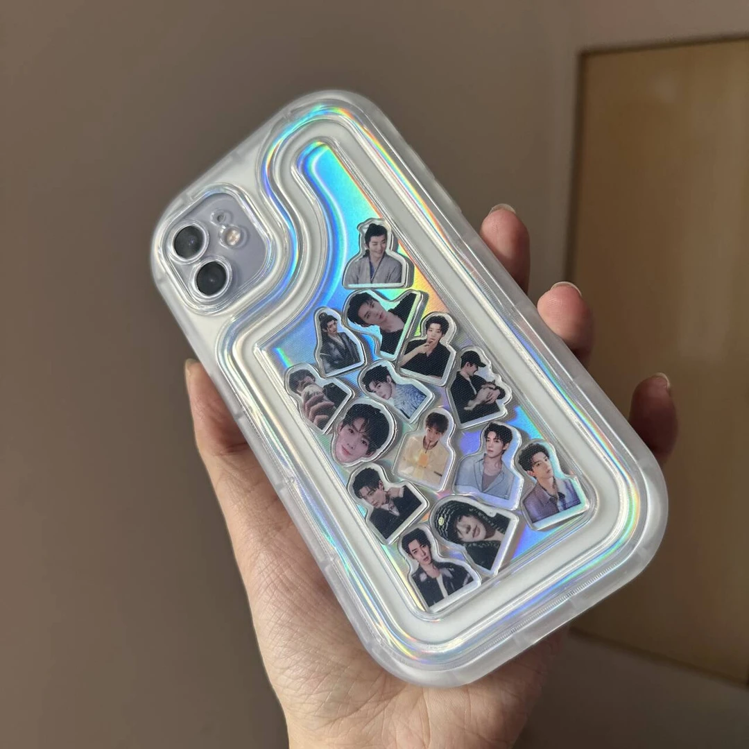 摇摇乐手机壳邓为明星周边手机套创意可爱手机保护壳透明