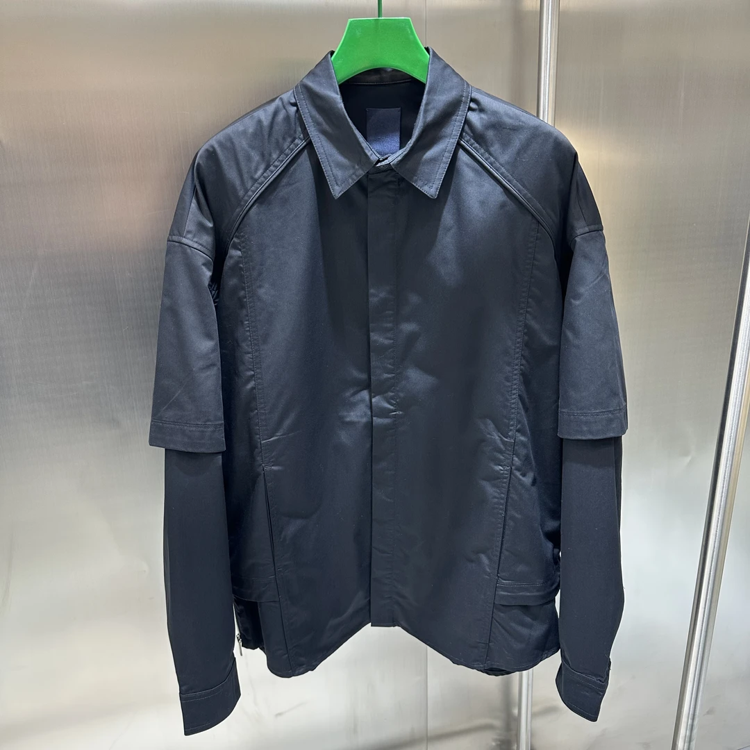 高端货 定制面料 手工水洗做旧 拉链设计 日系高街风 外套男夹克