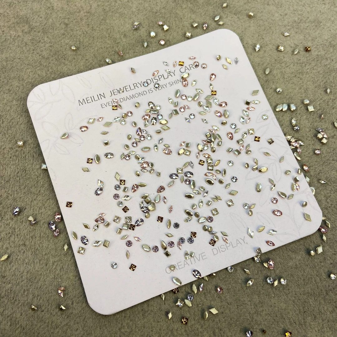 喜饰家镀底倒边平底迷你号美甲钻饰品锆石混形状精工高品质爆闪