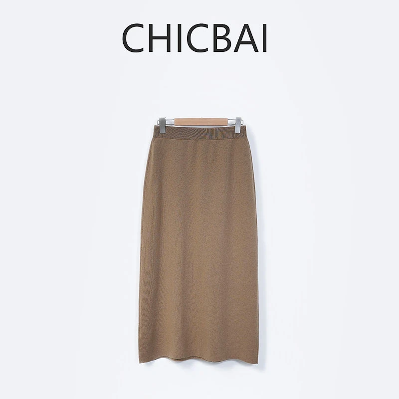 CHICBAI 秋冬佰搭刚需ROW风极简羊毛针织气质半裙
