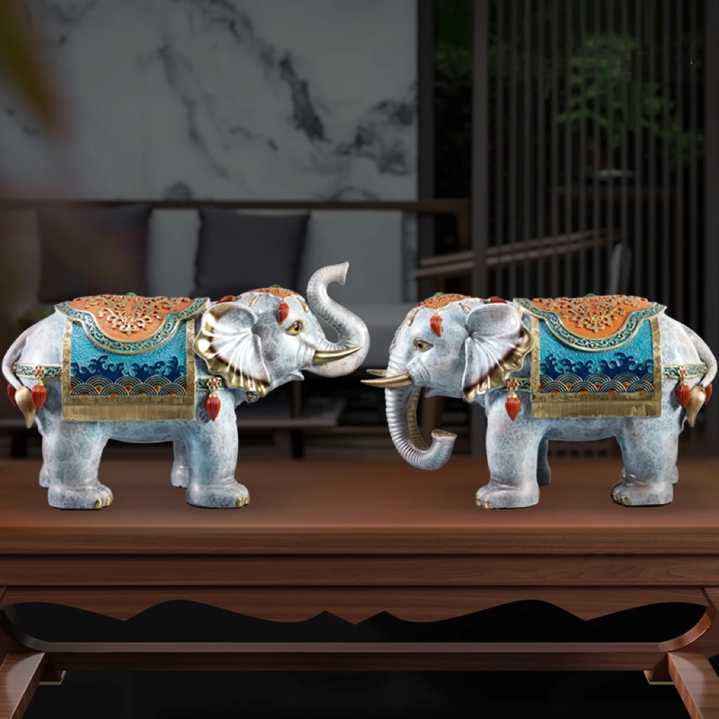 吉象全铜大象落地摆件家居客厅装饰玄关吉象如意乔迁新居开业送礼