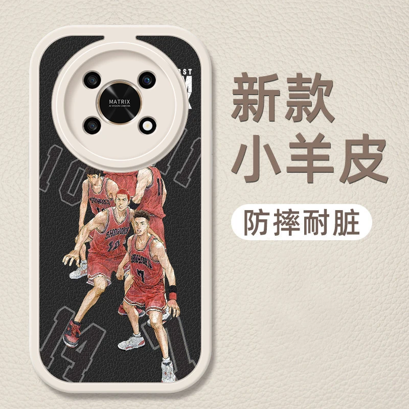 灌篮高手适用华为荣耀x30手机壳新款荣耀x30i动漫小羊皮全包创意