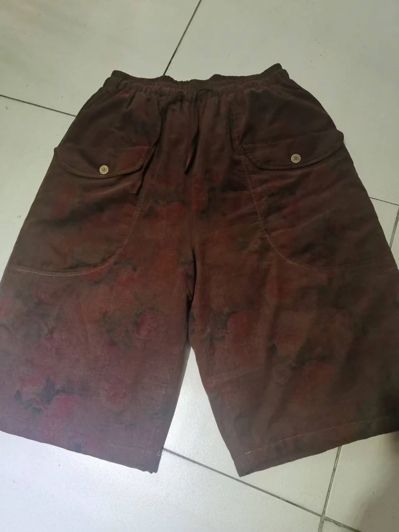 大码女装八分加棉裤，裤长74。