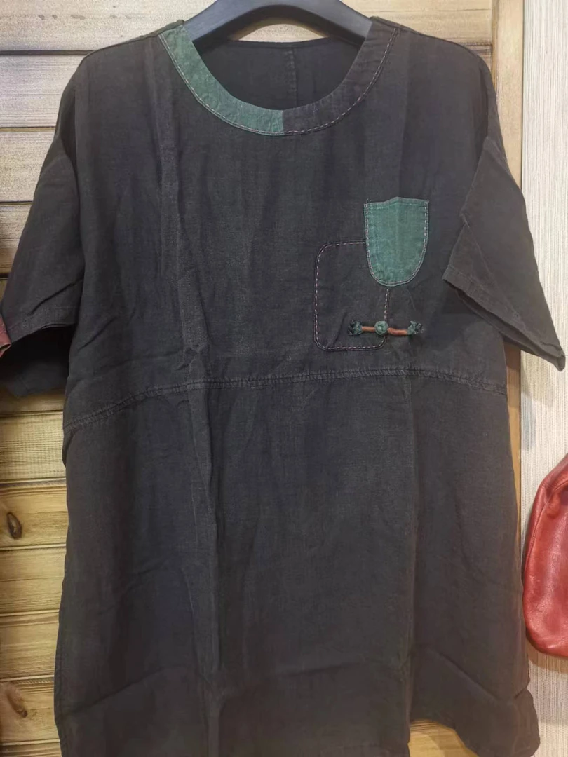 大码女装亚麻小碎花  衣长二尺四胸围四尺六