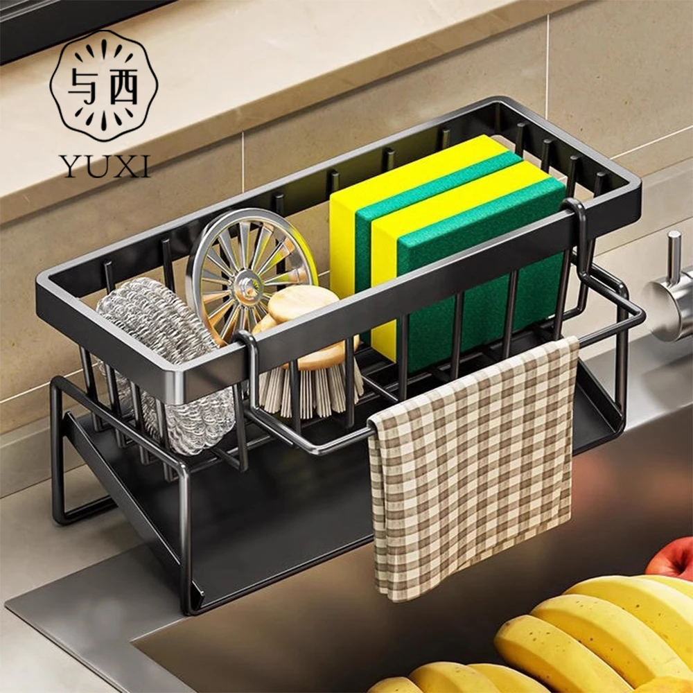 YUXI/与西ins风厨房沥水架水槽置物架放洗碗海绵厨房移动置物架
