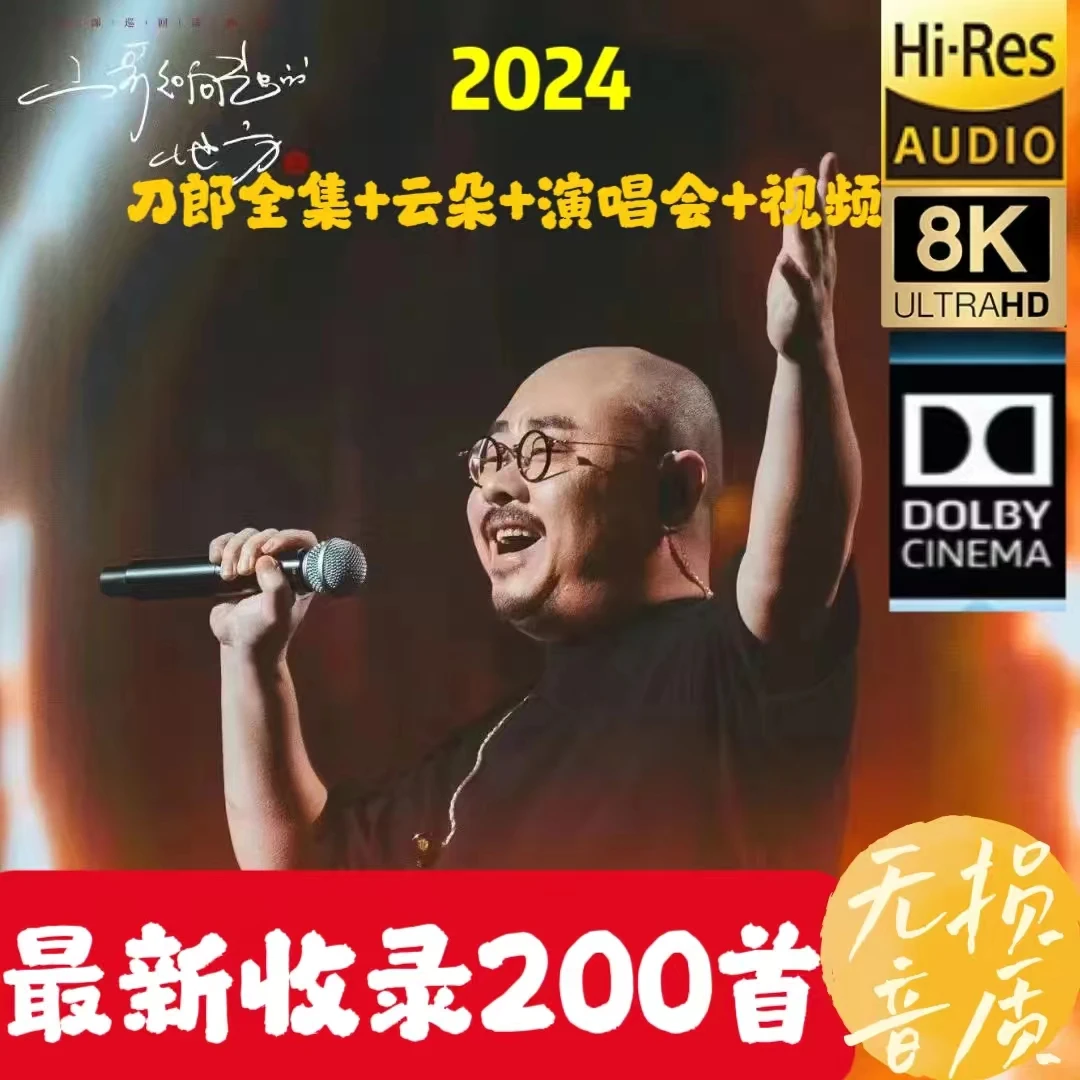 刀郎2024演唱会200首新收集全部合集云朵通用无损音质音乐车载u盘