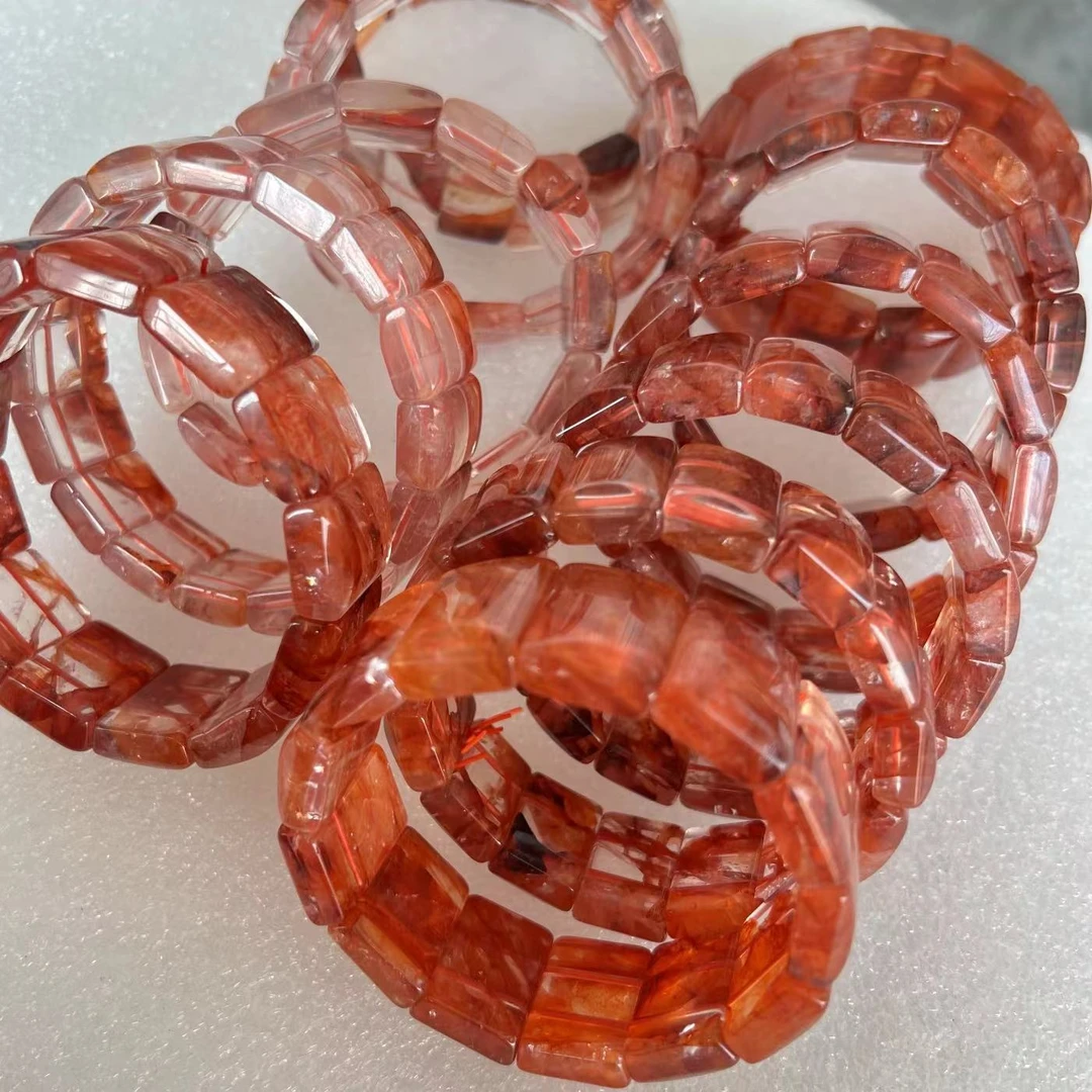 天然胶花水晶手镯手串手牌手链珠串直播时尚女性手饰女款百搭冰透