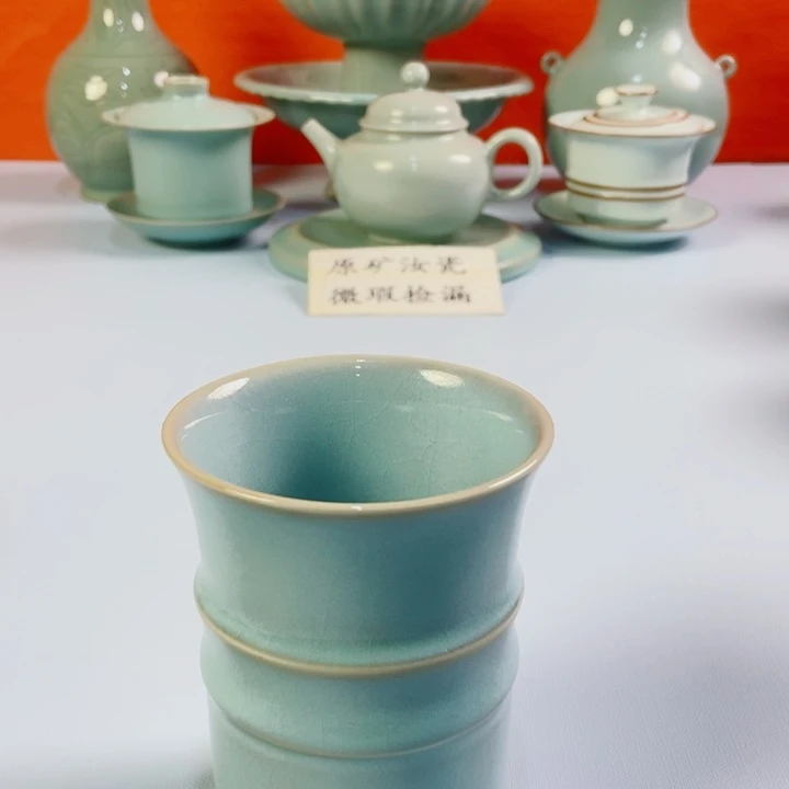 杯原矿原釉原产地微瑕竹节杯