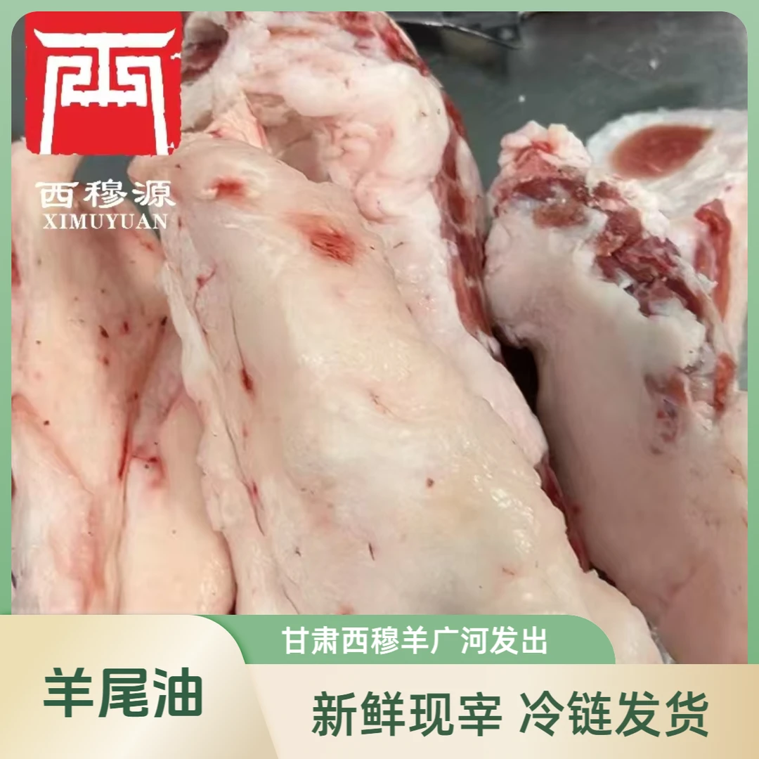 西穆源清真纯羊尾油不带骨整块现宰现发冷链广河直发空运