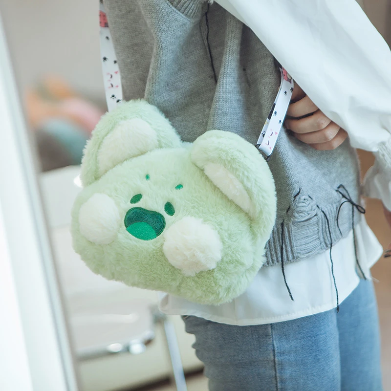 正版嘟嘟喵包包女生可爱手机包艾斯德官方毛绒嘟嘟猫小包玩偶礼品