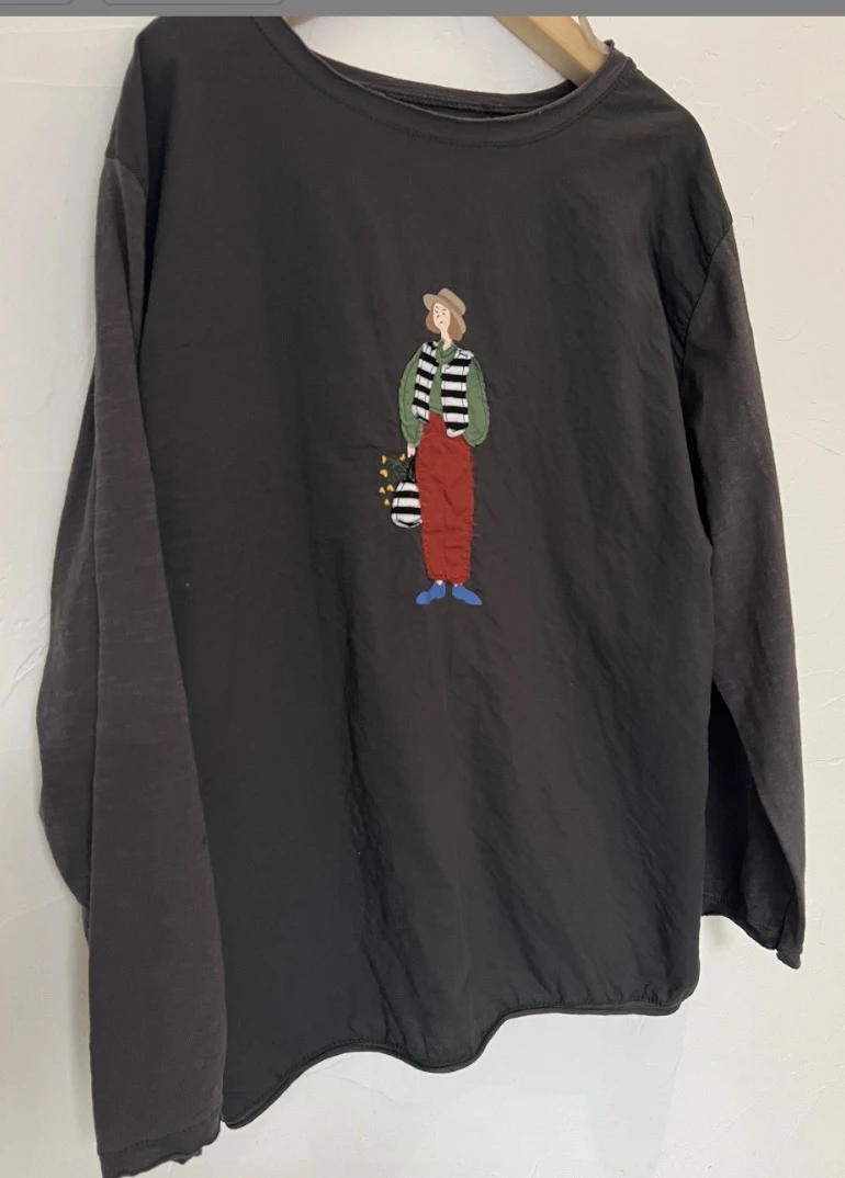 韩国正品/不支持退换/NE/贴布小女孩长袖/1103