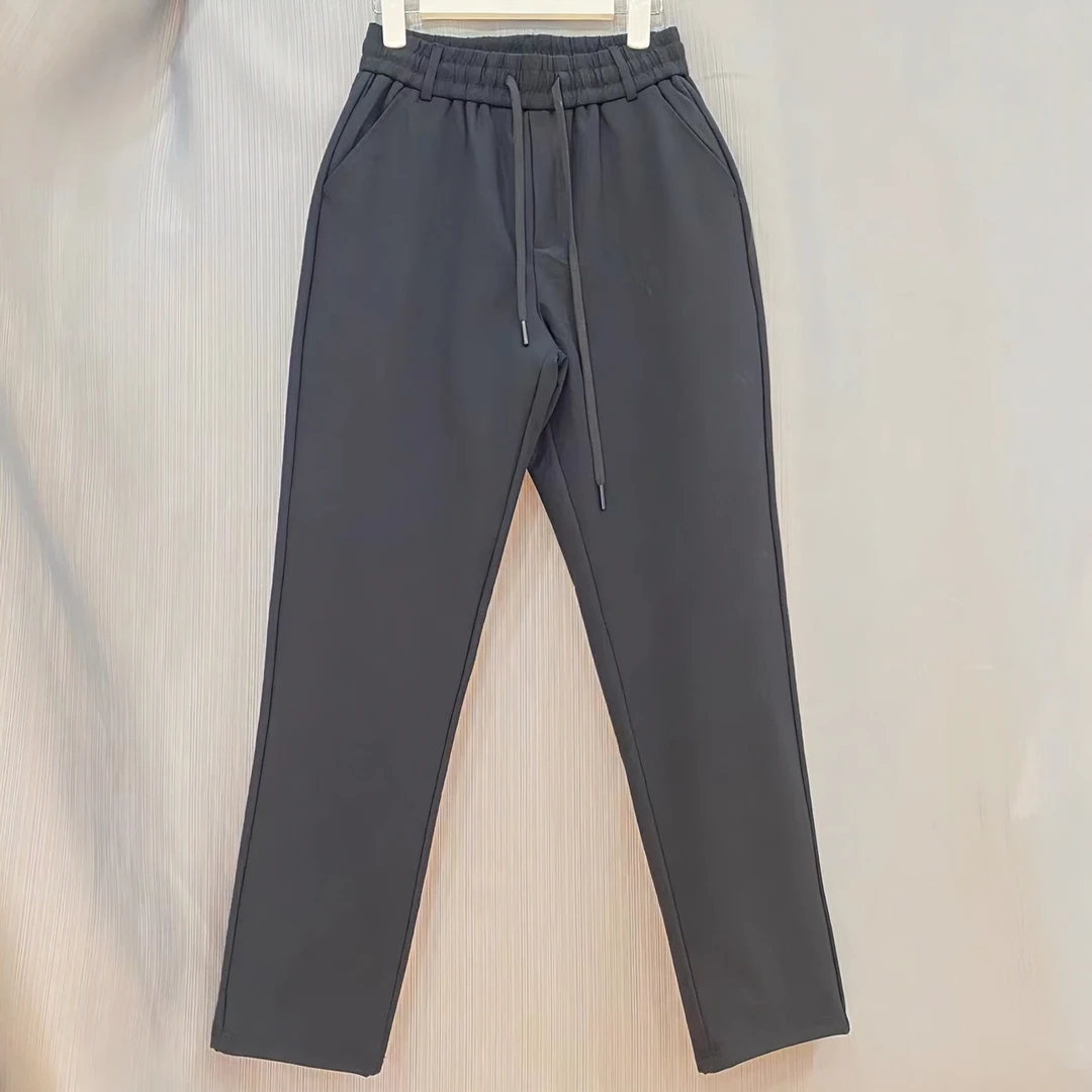 秋冬直筒男士休闲百搭时尚鹅绒西裤户外弹力裤子男款男裤休闲裤