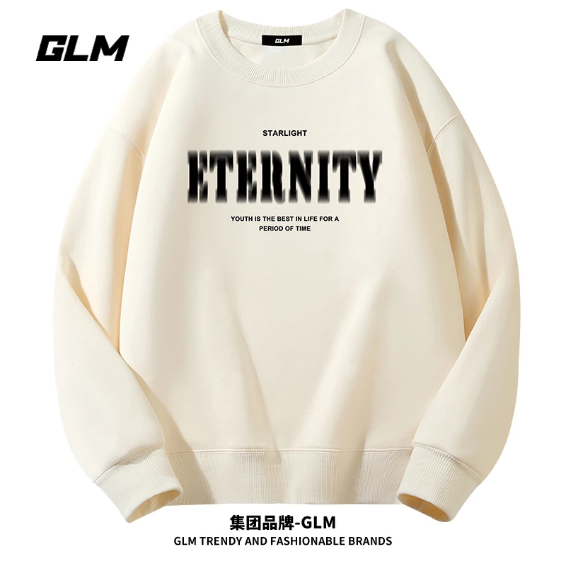 潮牌GLM秋冬季男士卫衣时尚情侣外套宽松长袖T恤打底衫圆领上衣服