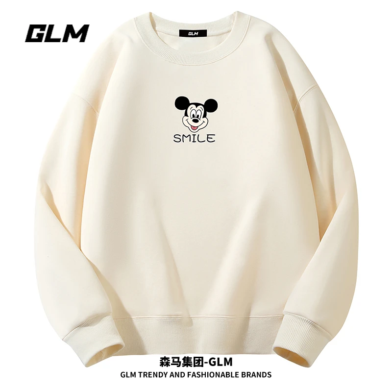 集团品牌GLM春秋季休闲情侣卫衣外套简约长袖T恤打底衫衣服男装潮