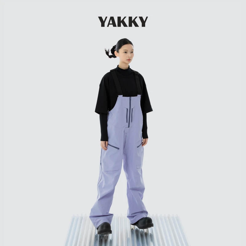 YAKKY PANG【设计师品牌】24-25款专业滑雪背带裤男女同款撞色设计