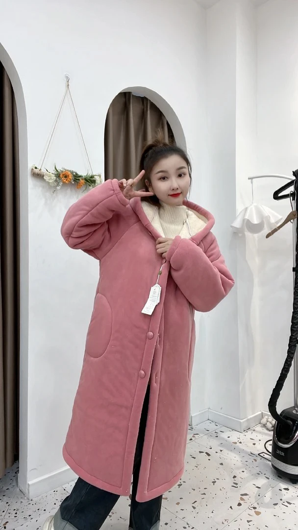 【冬季必备】孕妇加绒大版外套超厚外出家居服棉袄冬过冬大袍子