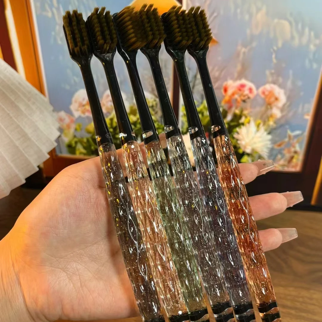 成人宽头软毛牙刷密植刷丝牙刷超密高密清洁护龈速情侣时尚独立装