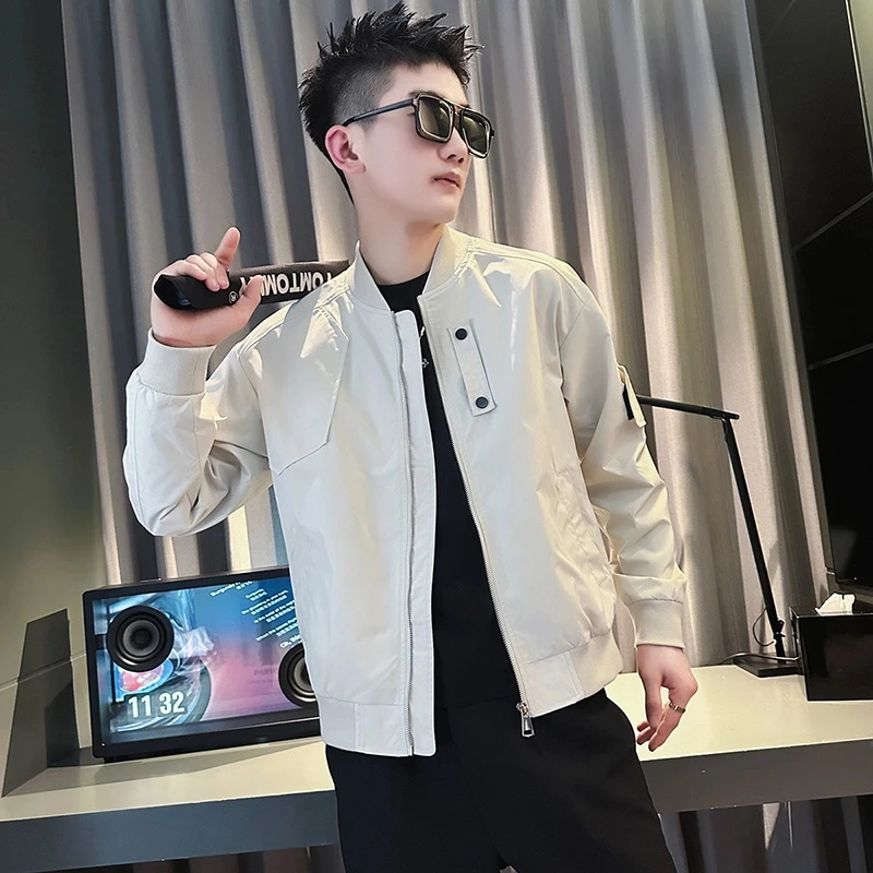 棒球服夹克休闲男外套秋冬2025新款韩版潮流高级感痞帅男装上衣
