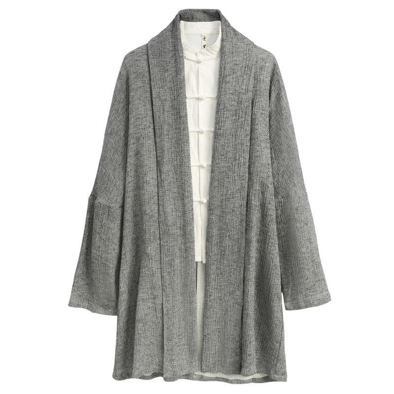 中国风男装棉麻唐装改良汉服男装亚麻风衣复古春秋中长款开衫外套