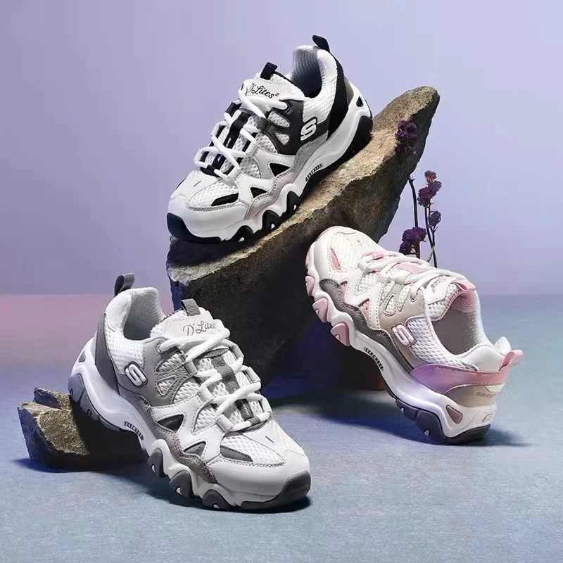 【怪兽甜心】斯凯奇春夏时尚百搭99999693熊猫鞋厚底老爹鞋跑步鞋