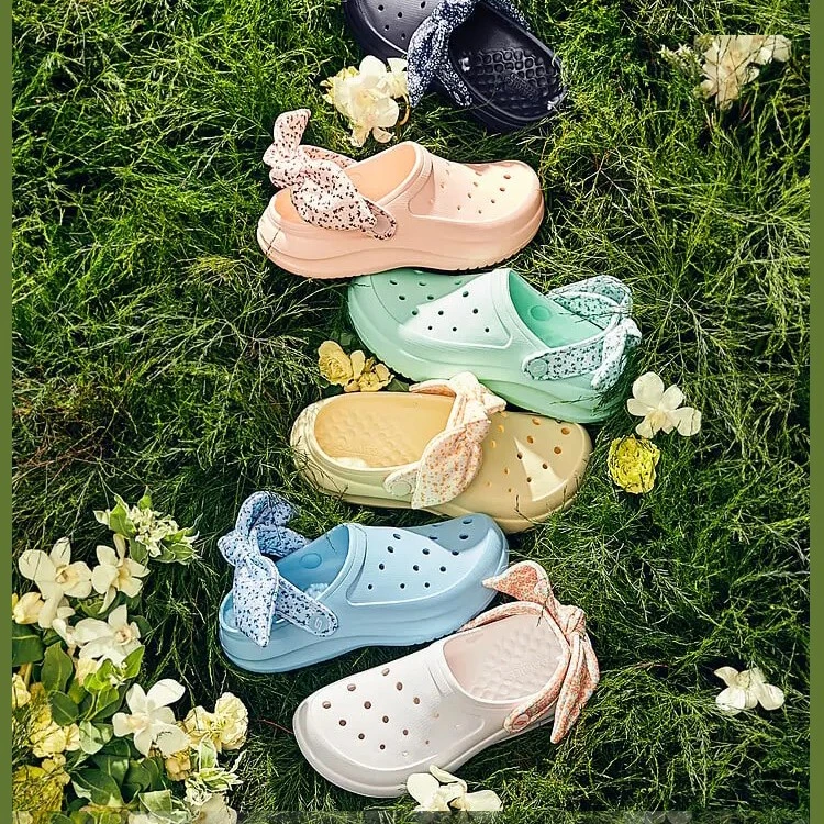 【斯凯奇fafa洞洞鞋】春新款女子时尚外穿沙滩鞋百搭透气拖鞋111494