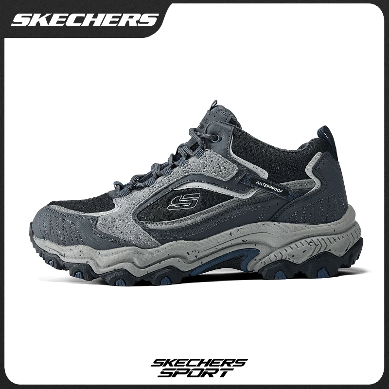 斯凯奇秋冬男鞋户外高帮男士休闲运动鞋徒步登山舒适老爹鞋【明星