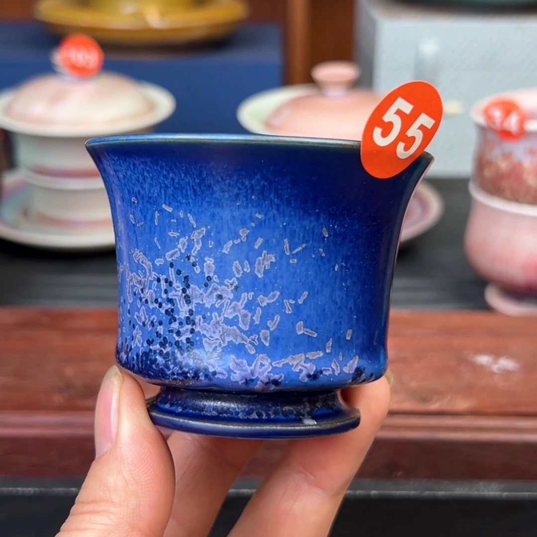 手工制作钧窑茶杯