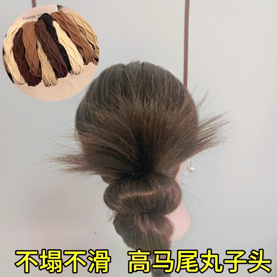 100根粗发圈头绳高弹力鸡毛丸子头高马尾皮筋不塌不滑实用发绳