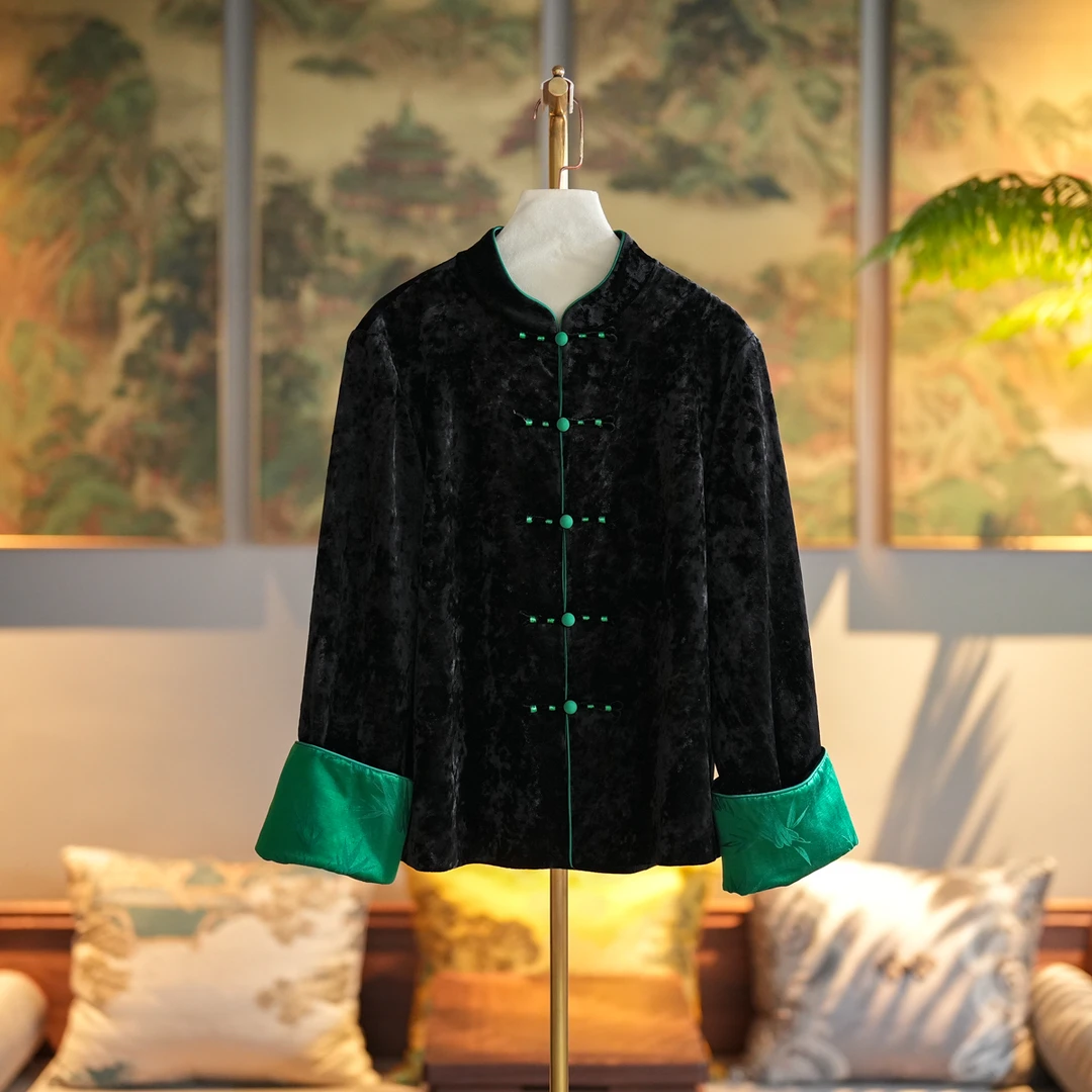 蓝大【柏重】新中式国风长袖外套6907