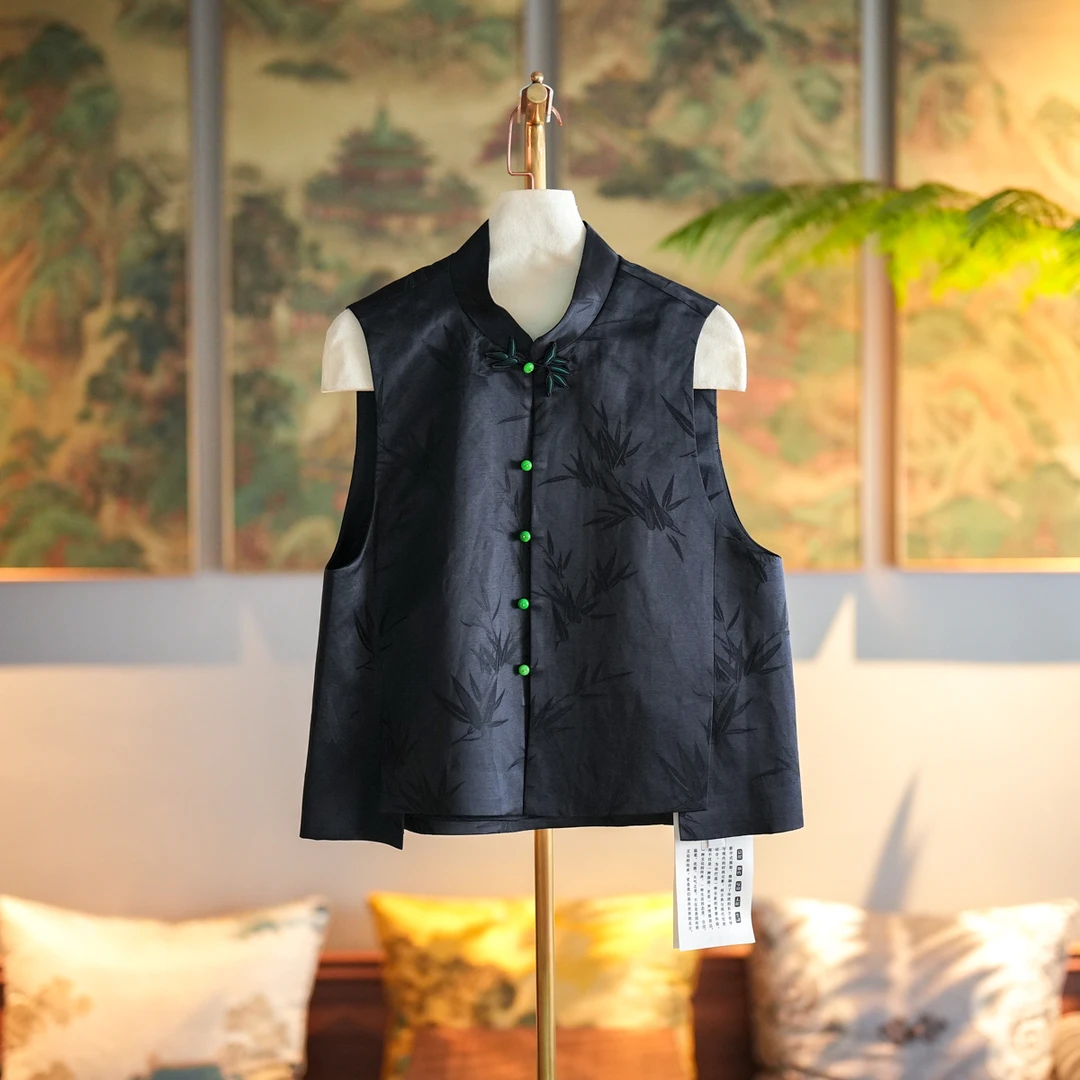 蓝大【月松】新中式国风马甲6811