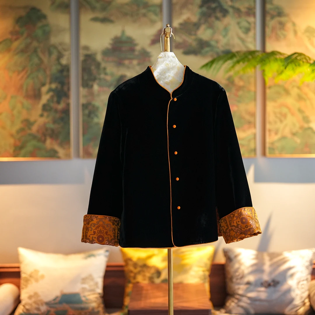 蓝大【金如意貔貅】桑蚕丝双穿长袖外套6968