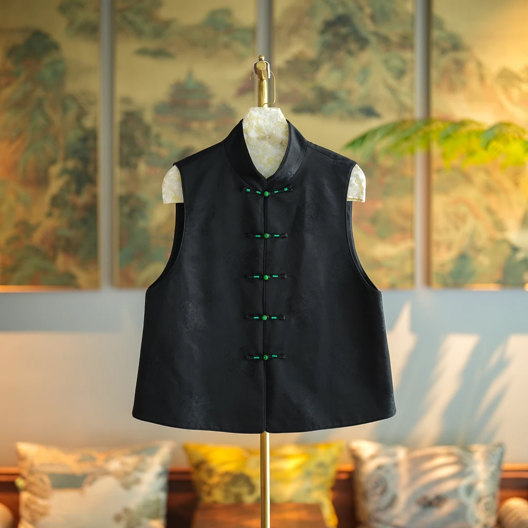 蓝大【墨宸】新中式马甲6873