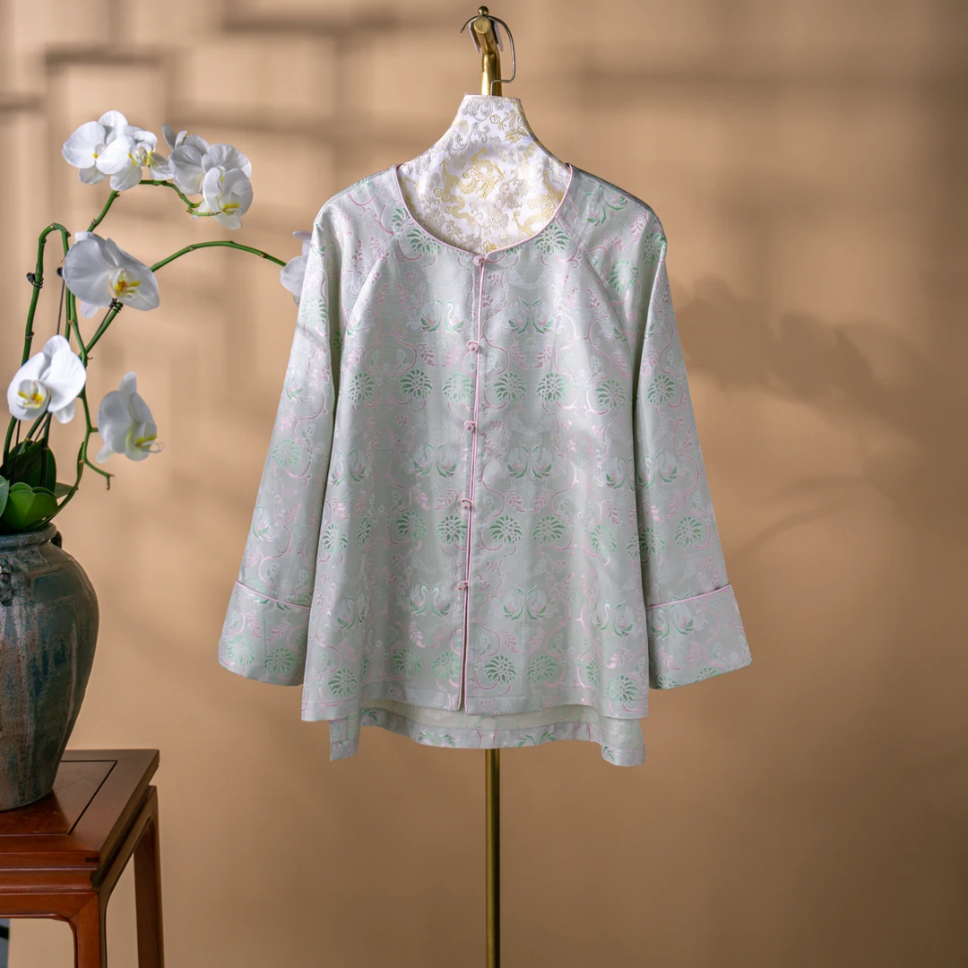 蓝大【绮裳】桑蚕丝长袖外套6354