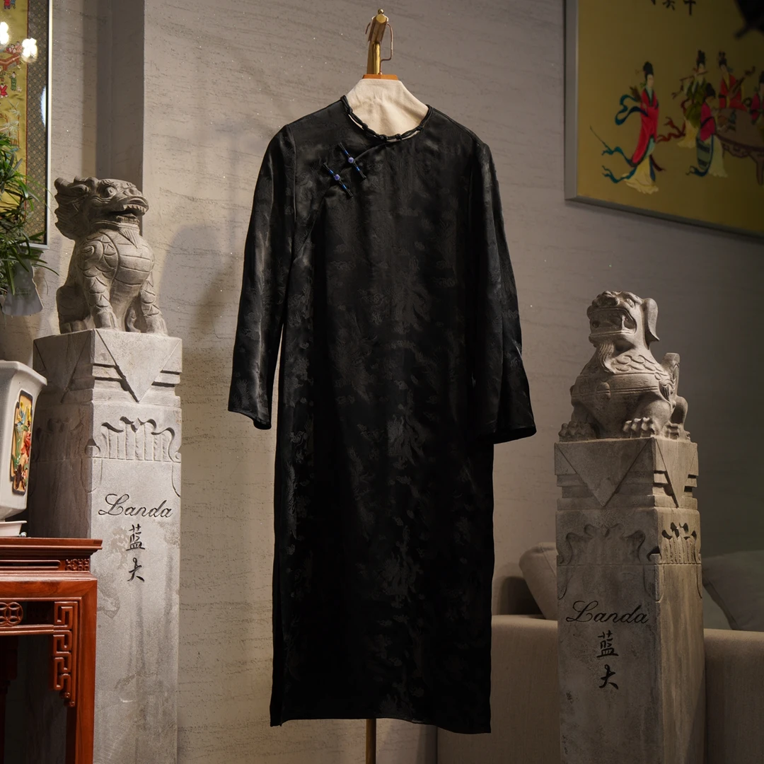 蓝大【秇淰】桑蚕丝连衣裙6164