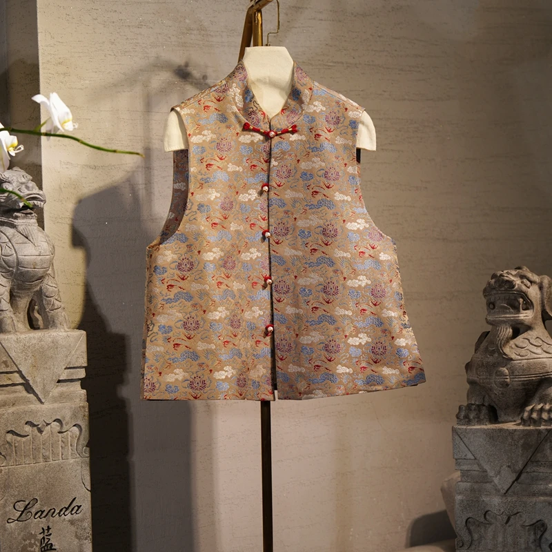 蓝大【风雅】桑蚕丝马甲9843