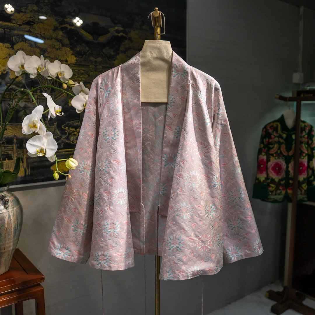 蓝大【满莲】桑蚕丝夏季流苏外套6248新中式中国风