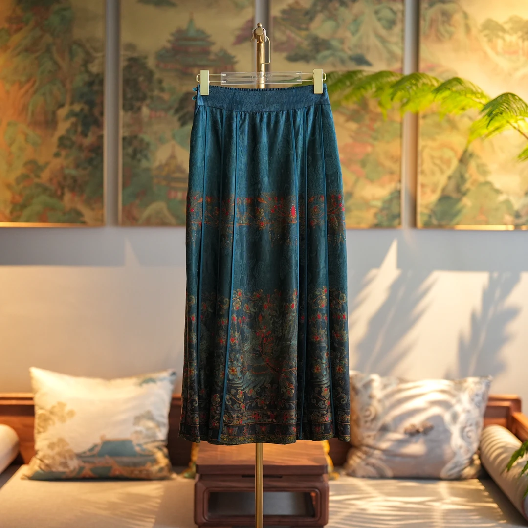 蓝大【雅雅】桑蚕丝马面裙9879