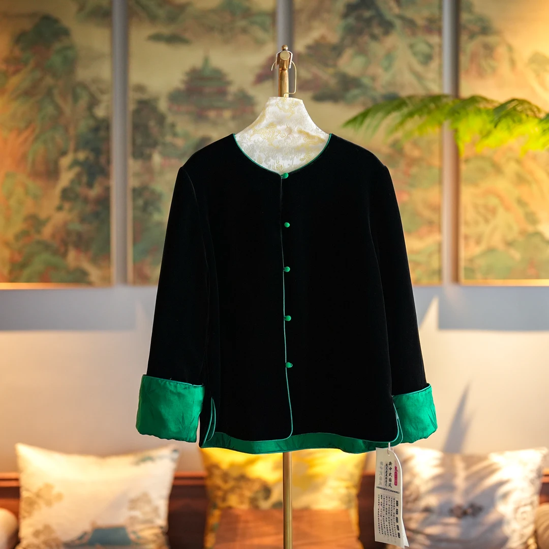 蓝大【叶语】桑蚕丝长袖开衫外套6849