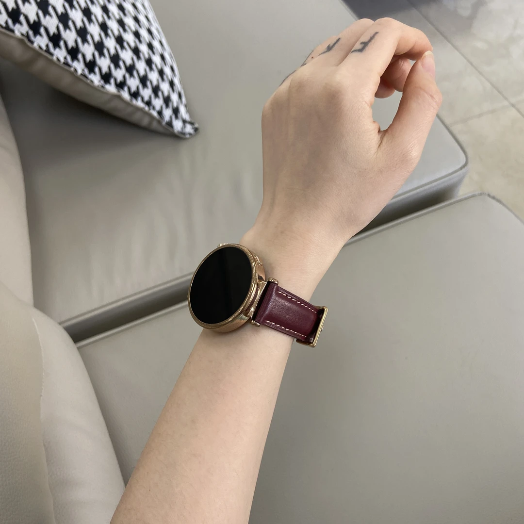 适用于华为GT6秋冬小牛皮表带watch4手表替换表带显白GT4气质百搭