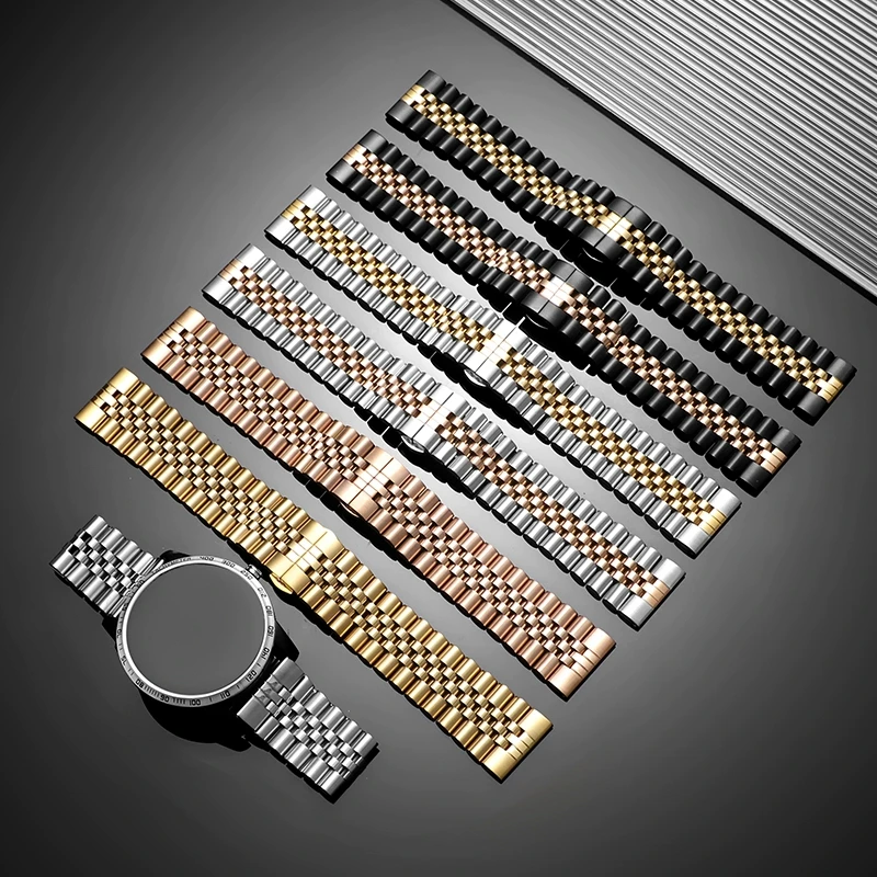 适用于华为GT4金属表带GT2pro手表带watch3/4蝴蝶扣荣耀GS3男女