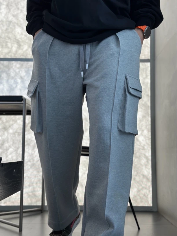 DAT2高街立体结构空气棉解构多口袋直筒卫裤