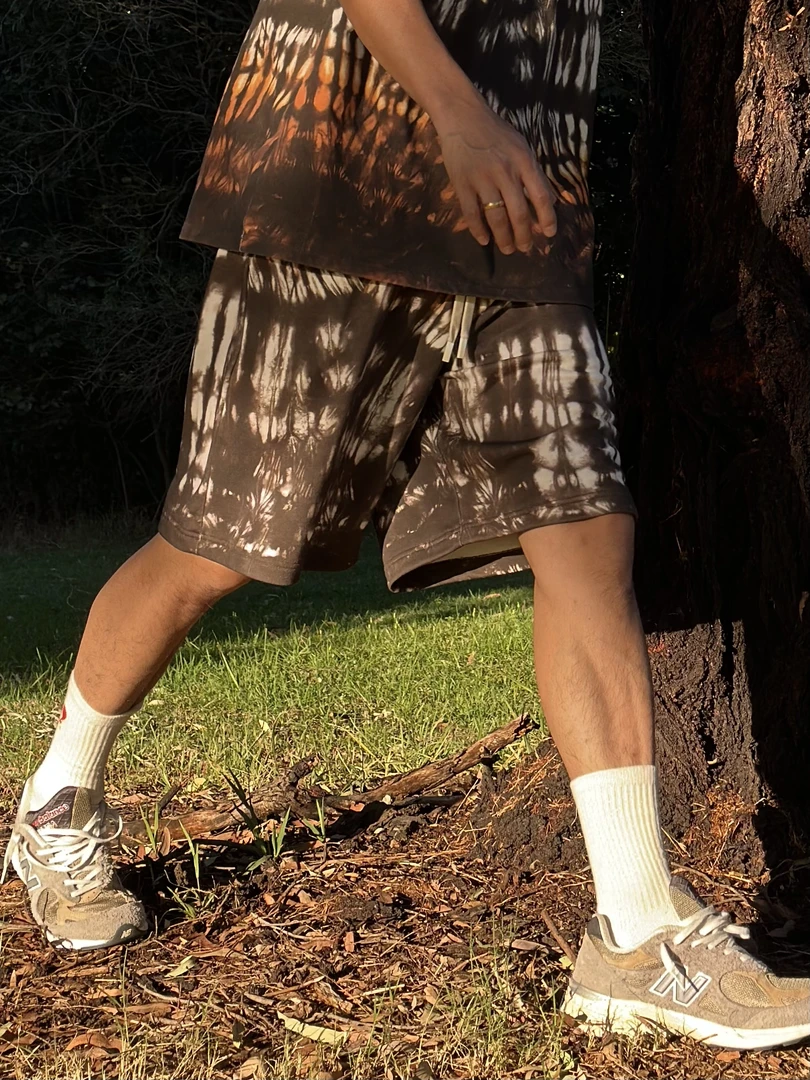 XS美式复古做旧扎染设计师款短裤