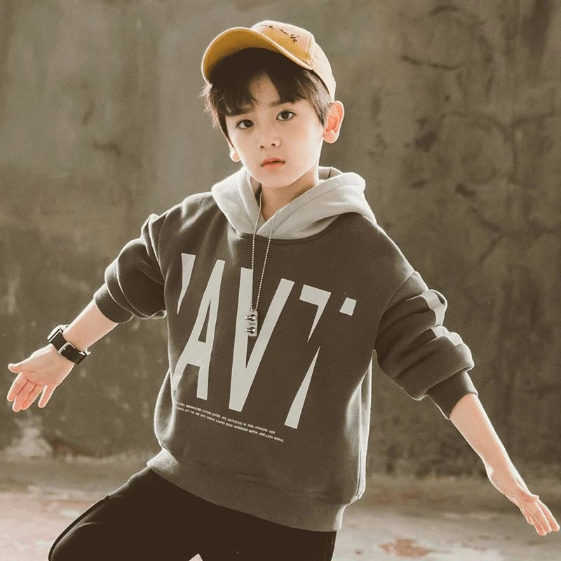 巴拉巴拉男孩女孩儿童装男童秋装卫衣2024新款春秋款加绒秋冬中大