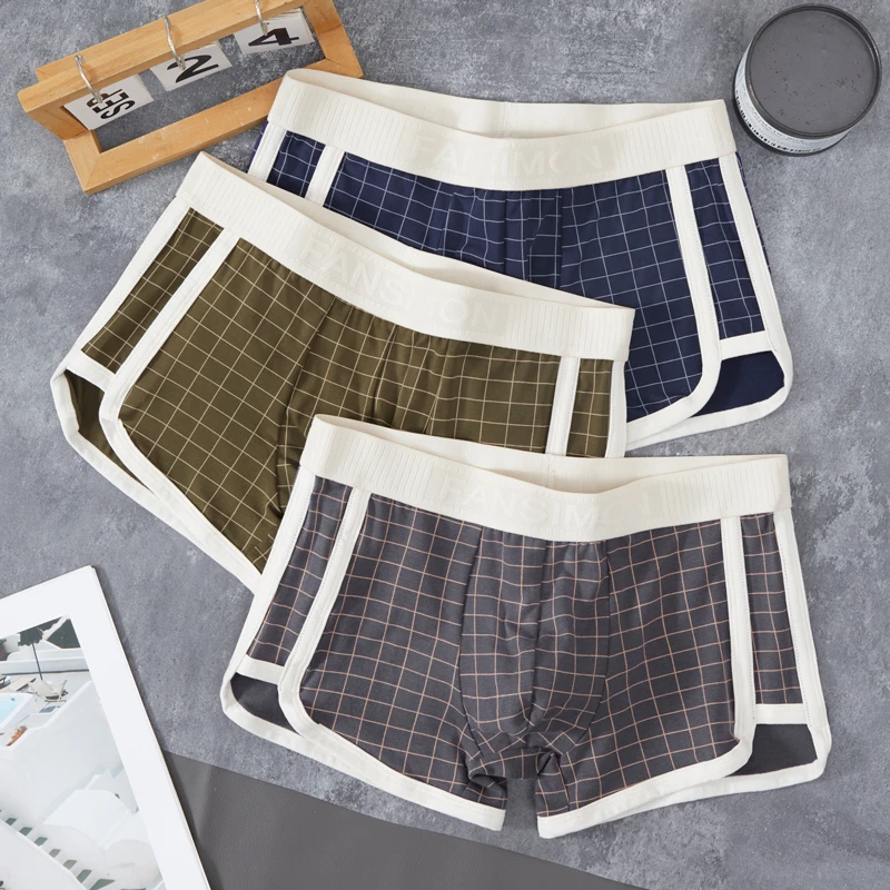 新款棉质男士经典百搭本命年红色透气个性潮流舒适四角男士内裤