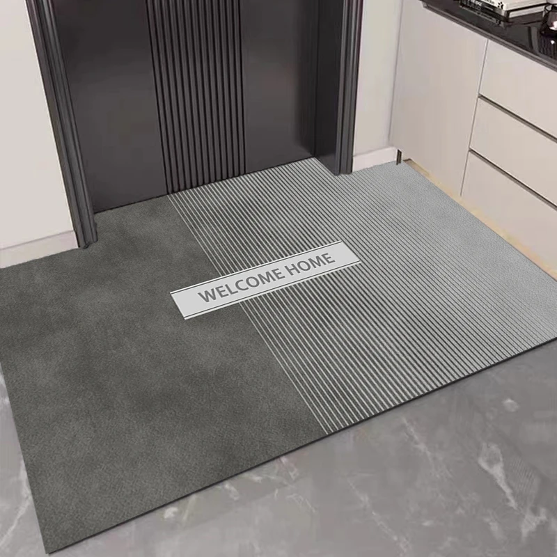 现代轻奢入户门地垫皮革pvc耐脏免洗进门地垫防滑脚垫可裁剪地垫