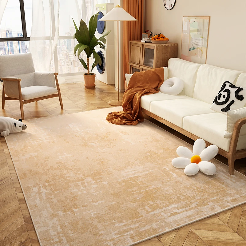 日系原木风地毯客厅防水防污沙发茶几毯免洗可擦卧室奶油风式地垫