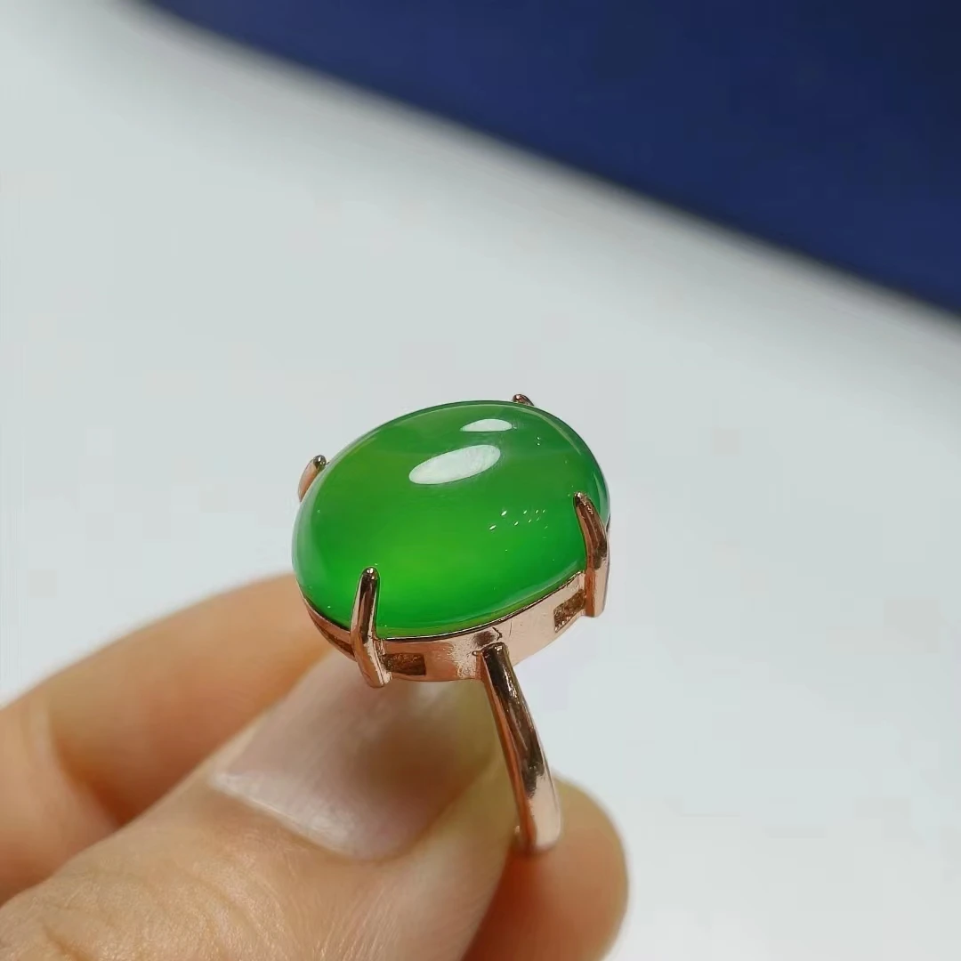 新店福利保真绿玉髓女款戒指夏季气质百搭冰透时尚礼物多样性发货