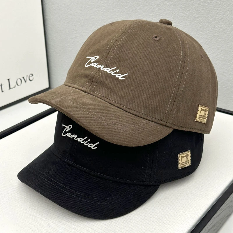 2025新款短帽檐韩版棒球帽男百搭软顶情侣鸭舌帽女春夏遮阳帽防晒