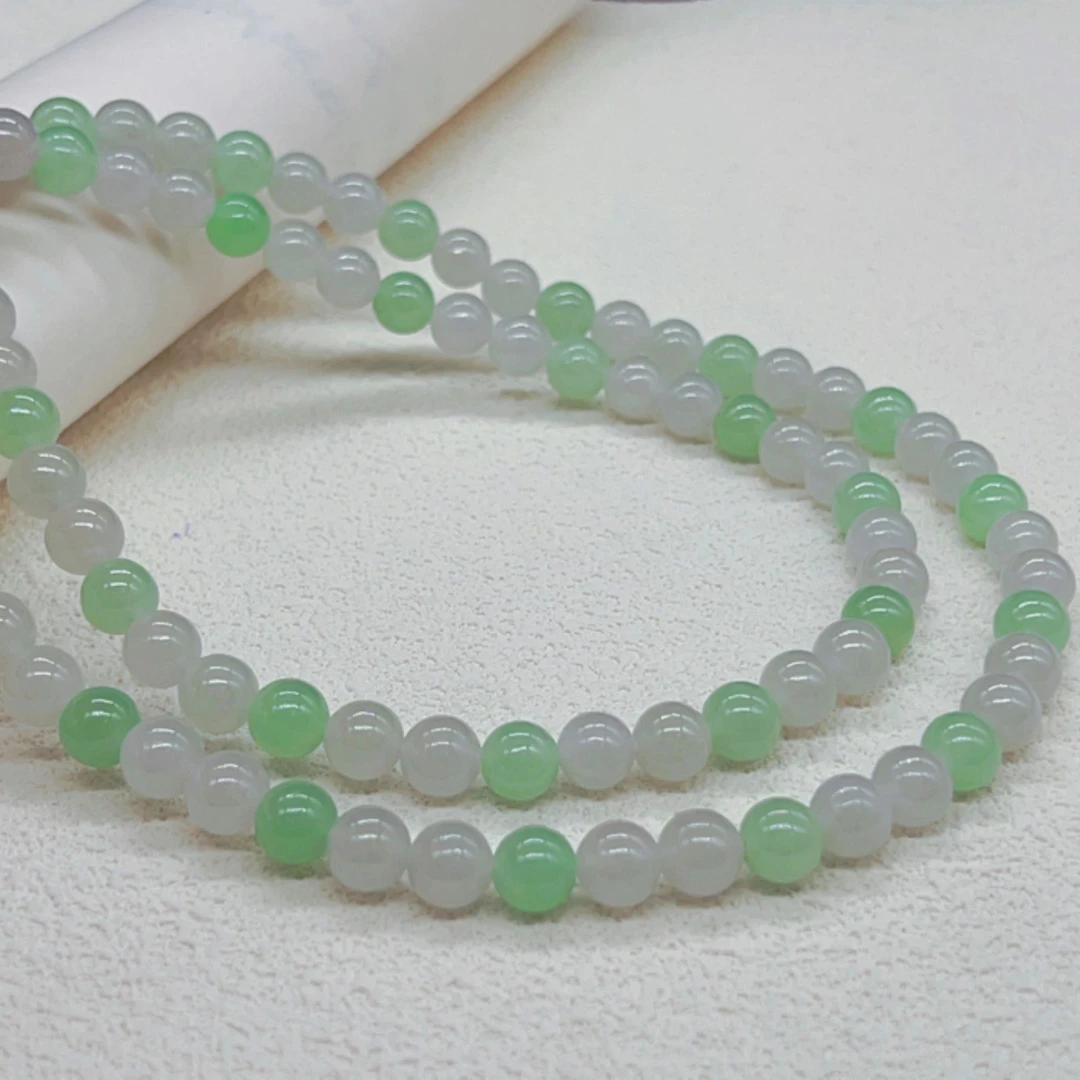 天然缅甸翡翠A货，珠子，手串，珠链，DIY搭配，多样性发货，时尚气质